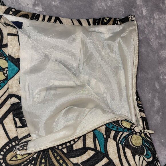 7 | Reitmans | Botanical Wave Side-Zip Skirt - Picture 3 of 5